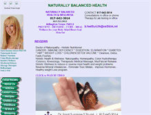 Tablet Screenshot of naturallybalancedhealth.com